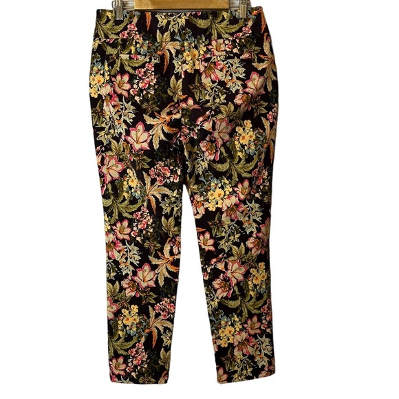 Soft Surroundings Skinny Pull On Floral Tapestry Skinny Crop Pants Medium‎ 2EC21 - Picture 4 of 8